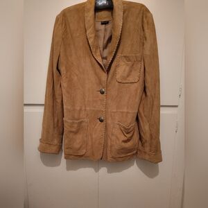 Vintage Ralph Lauren Brown Suede Whipstitch Western Jacket Size M